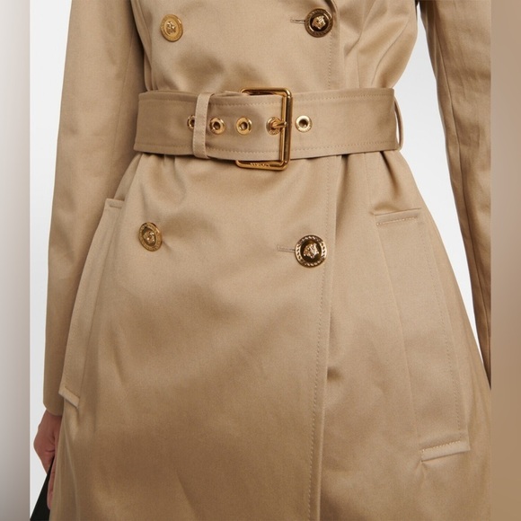 VERSACE Gabardine Belted Double Breasted Trench Coat Size 42 $3025 NWT - Picture 9 of 16